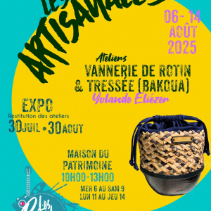 Prolongation des Artisanales à la Maison du Patrimoine jusqu'au 14 août 2025